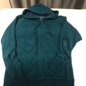 Fleece lined sweatshirt jacket